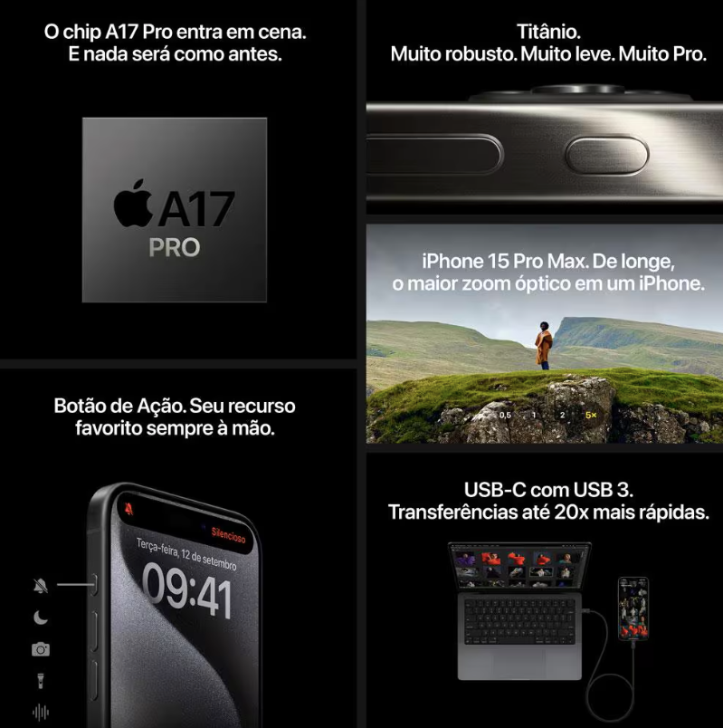 SORTEIO IPHONE 15 PRO MAX 256GB NOVO LACRADO