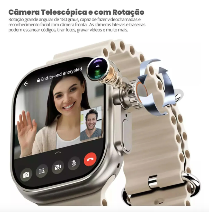 SMARTWATCH ULTRA 5G CHIP Celular  Câmera, Apps + FRETE GRÁTIS