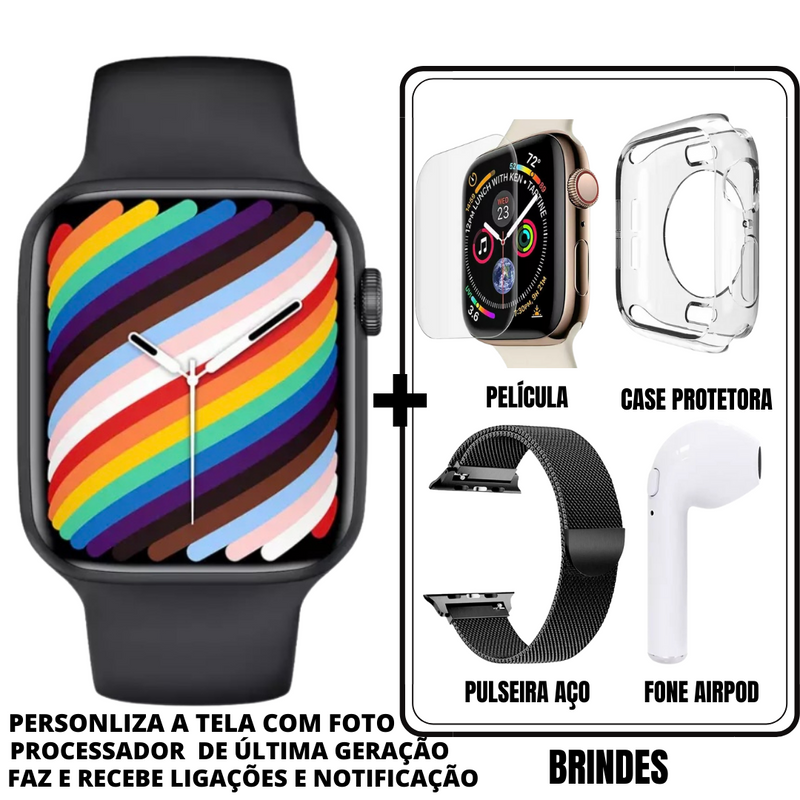 SMARTWATCH IWO SÉRIES 7 PRO MAX + 5 BRINDES E FRETE GRÁTIS